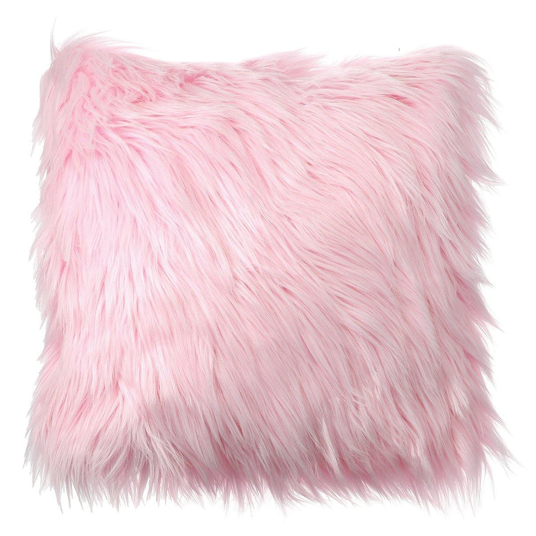 40x40 Faux Wool Fur Cushion Cover Fluffy Soft Plush Throw Pillow Case Home Decor - MRSLM