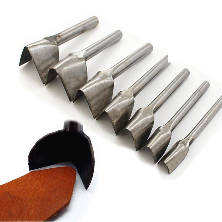 Leather Craft Half Round Cutter Punch Strap Belt Wallet 10/15/20/25/30/35/40/45mm Tool - MRSLM