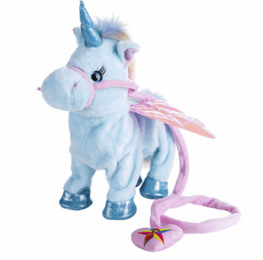 1pc Electric Walking Unicorn Plush Toy soft horse Stuffed Animal Toy Electronic sing Music Unicornio Toy Children Christmas Gift - MRSLM