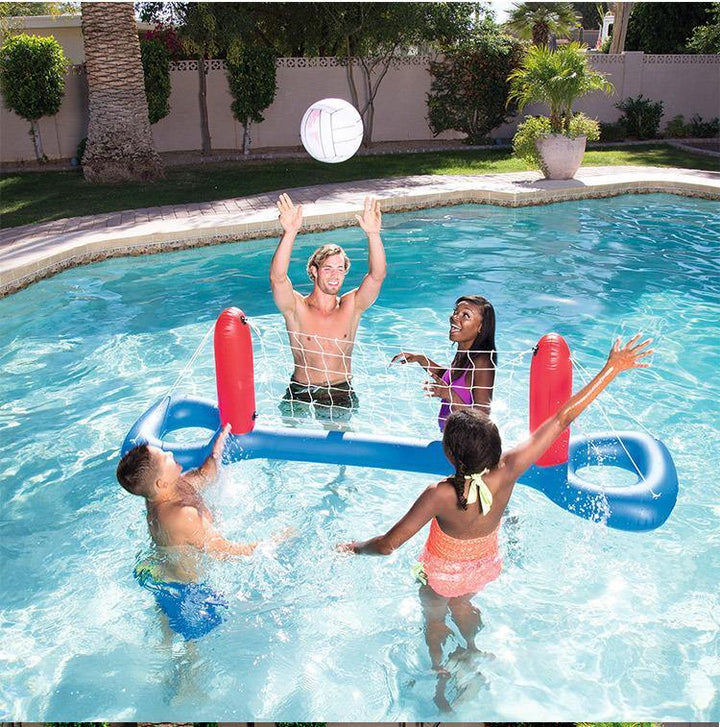 Giant Inflatable Pool Toy Volleyball Football Ball Game Swimming Game Toys Air Mattresses Large Floating Island Boat Toy Party - MRSLM