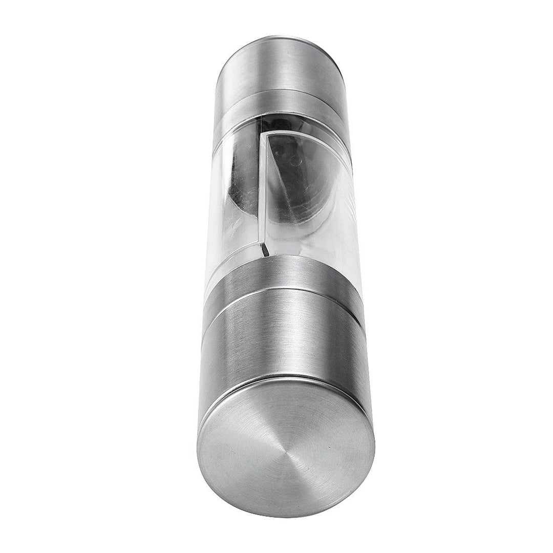 2 in 1 Premium Stainless Steel Glass Salt & Pepper Mill Grinder Kitchen Accessories - MRSLM