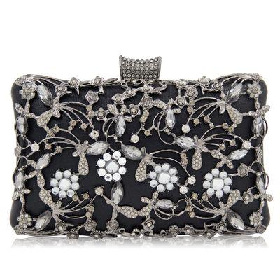 Hollow diamond cheongsam bag rhinestone bag clutch shoulder - MRSLM