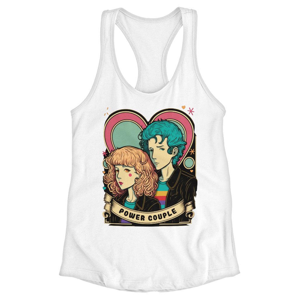 Power Couple Racerback Tank - Love Tank - Art Workout Tank - MRSLM