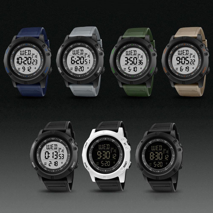 Outdoor Hiking Waterproof Backlight Sports Digital Men Wrist Watch Stopper Alarm - MRSLM