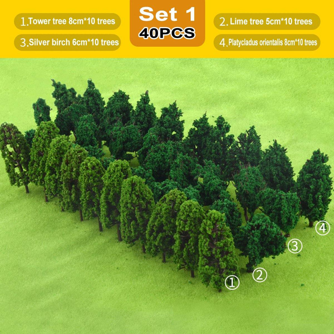 40PCS Tree Model DIY Building Sand Table Landscape Modelling Material - MRSLM