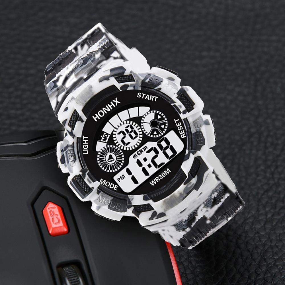 Fashion Camouflage Sports Backlight Alarm Date Week Digital Wrist Watch for Men - MRSLM