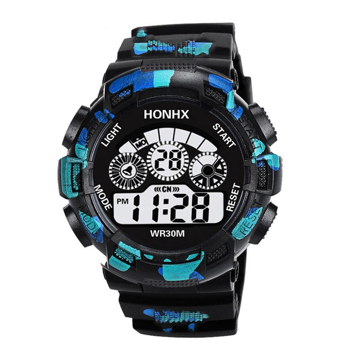 Fashion Camouflage Sports Backlight Alarm Date Week Digital Wrist Watch for Men - MRSLM