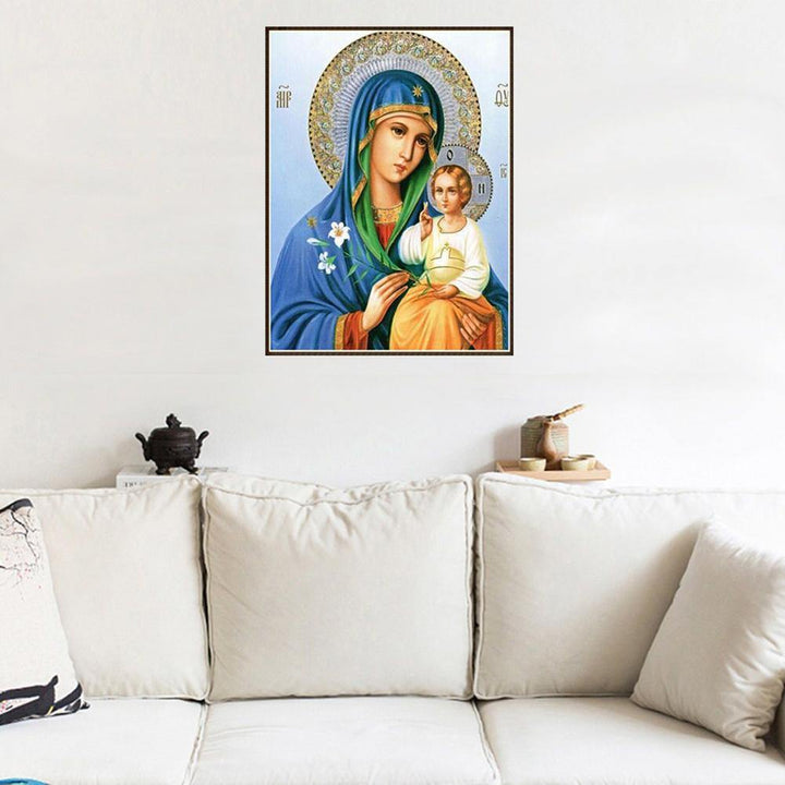 5D Holy Mother Pattern Diamond Painting Frameless Wall Art Hanging Home Decor - MRSLM