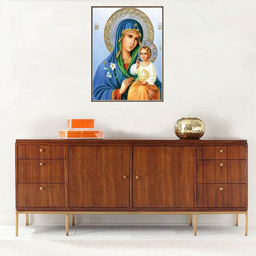 5D Holy Mother Pattern Diamond Painting Frameless Wall Art Hanging Home Decor - MRSLM