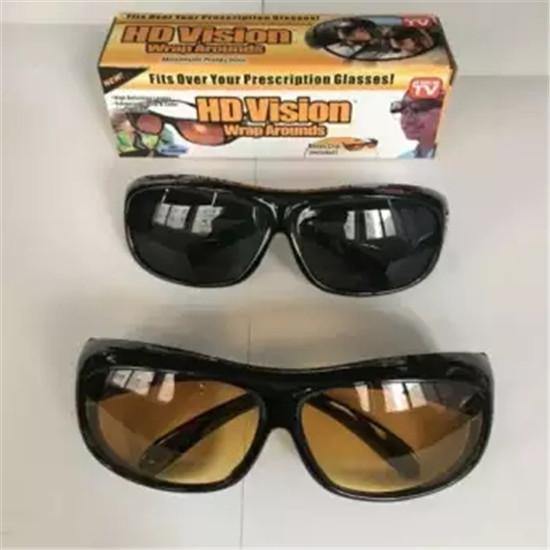 HD Night and Day Vision Wraparound Sunglasses Fits Over Glasses UV Protection - MRSLM