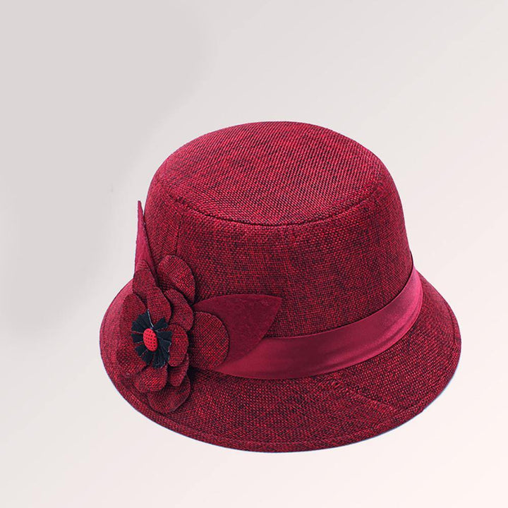 Retro Spring Summer Flower Linen Wide Brim Cocktail Party Travel Ladies Hat Gift - MRSLM