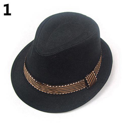 Unisex Kids' Fashion Cool Jazz Pitched Crown Short Brim Hat Cap Fedora Hat - MRSLM