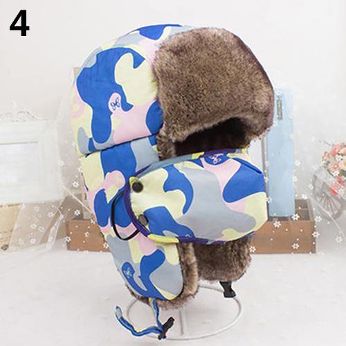 Fashion Men Women Winter Warm Trapper Ear Flap Ushanka Hat with Wind Proof Mask - MRSLM