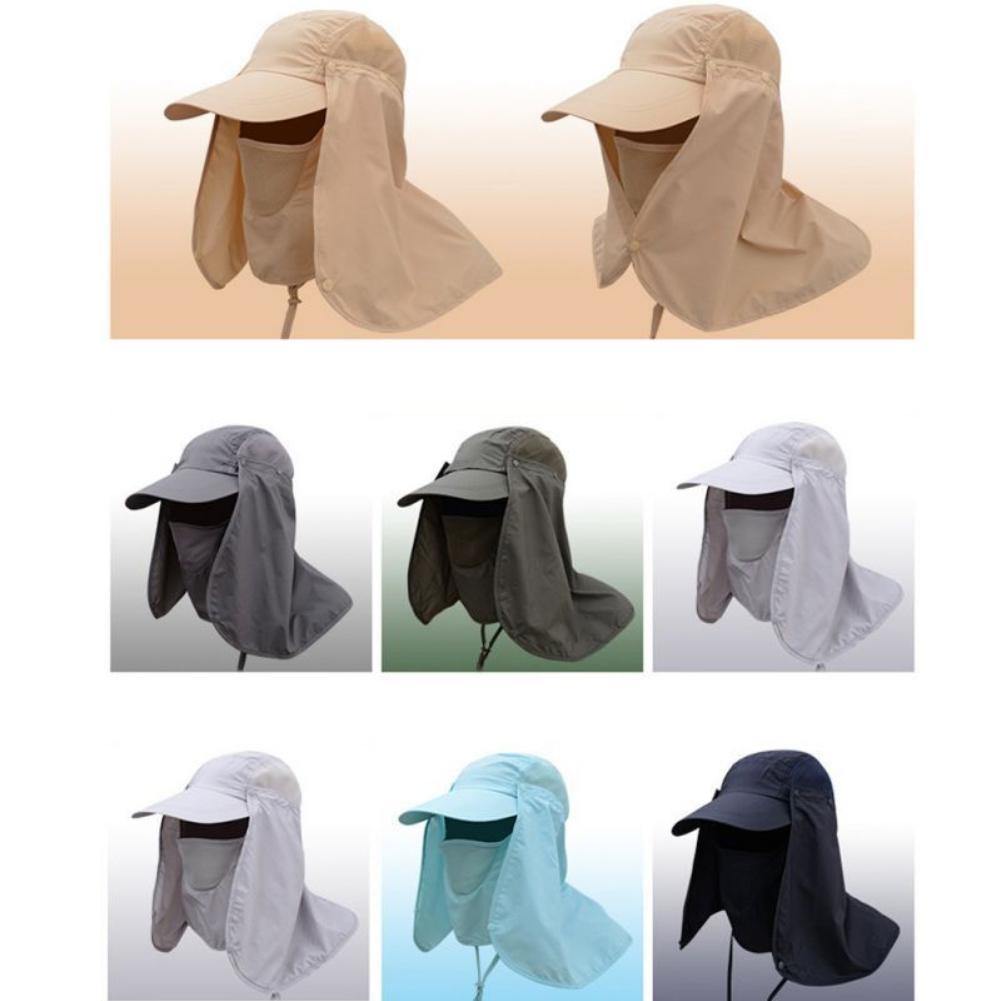 Hiking Fishing Hat Outdoors Sports Sun Resistant Neck Face Wide Brim Flap Cap - MRSLM