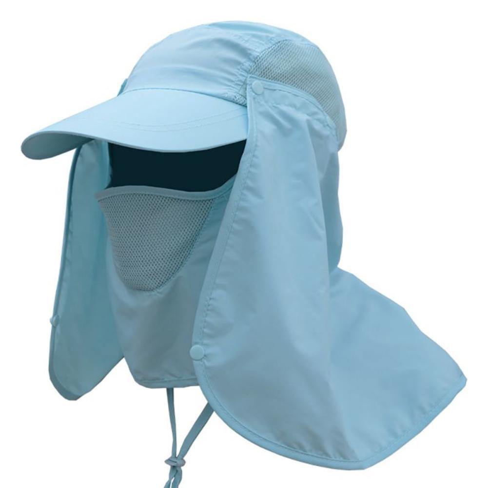 Hiking Fishing Hat Outdoors Sports Sun Resistant Neck Face Wide Brim Flap Cap - MRSLM