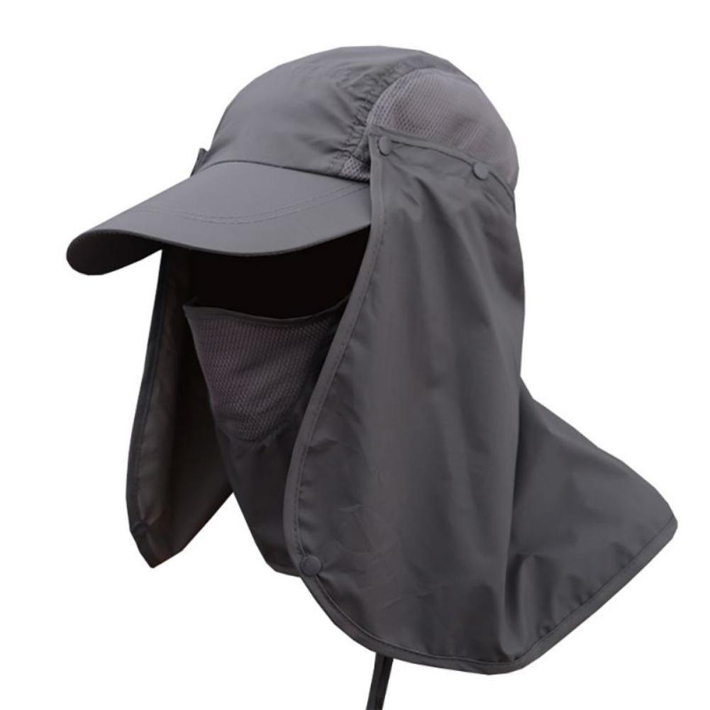 Hiking Fishing Hat Outdoors Sports Sun Resistant Neck Face Wide Brim Flap Cap - MRSLM