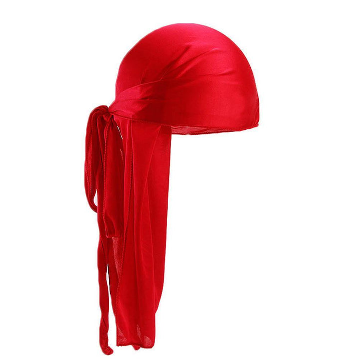 Solid Color Silky Bandanna Turban Hat Breathable Unisex Biker Headwear Headband - MRSLM