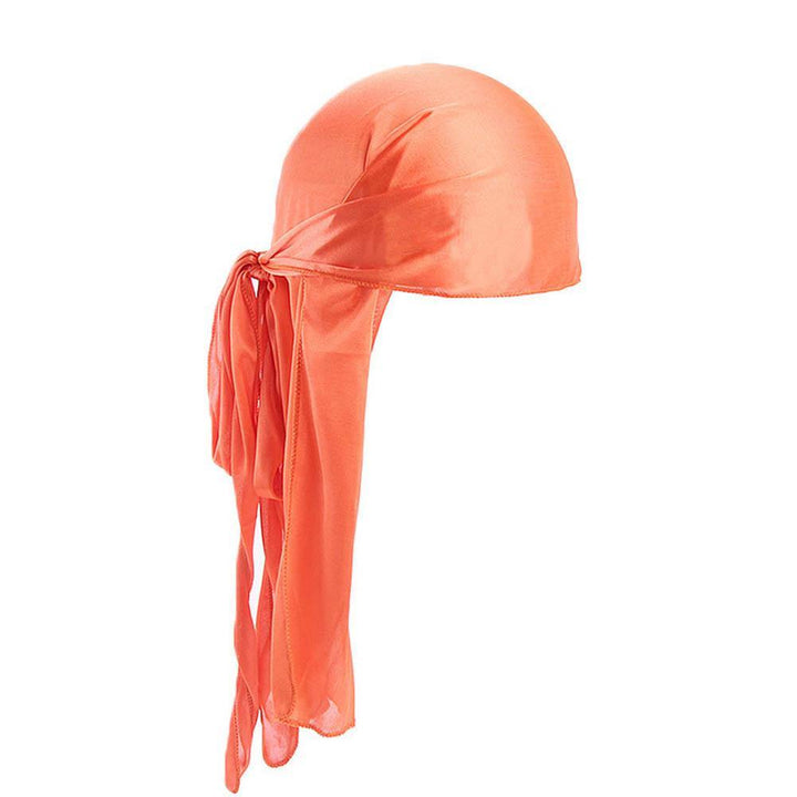 Solid Color Silky Bandanna Turban Hat Breathable Unisex Biker Headwear Headband - MRSLM