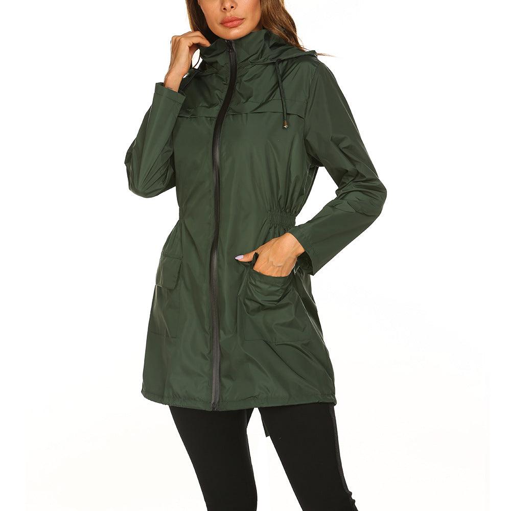 Waterproof Light Raincoat Hooded Windbreaker Mountaineering Jacket Women's Jacket - MRSLM