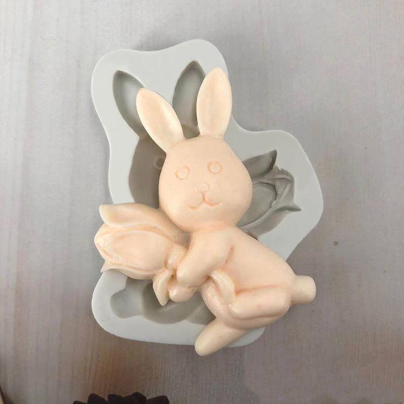 3D Rabbit Easter Bunny Silicone Cake Molds Fondant Resin Molds Cake Tools Pastry Kitchen Baking Accessories - MRSLM