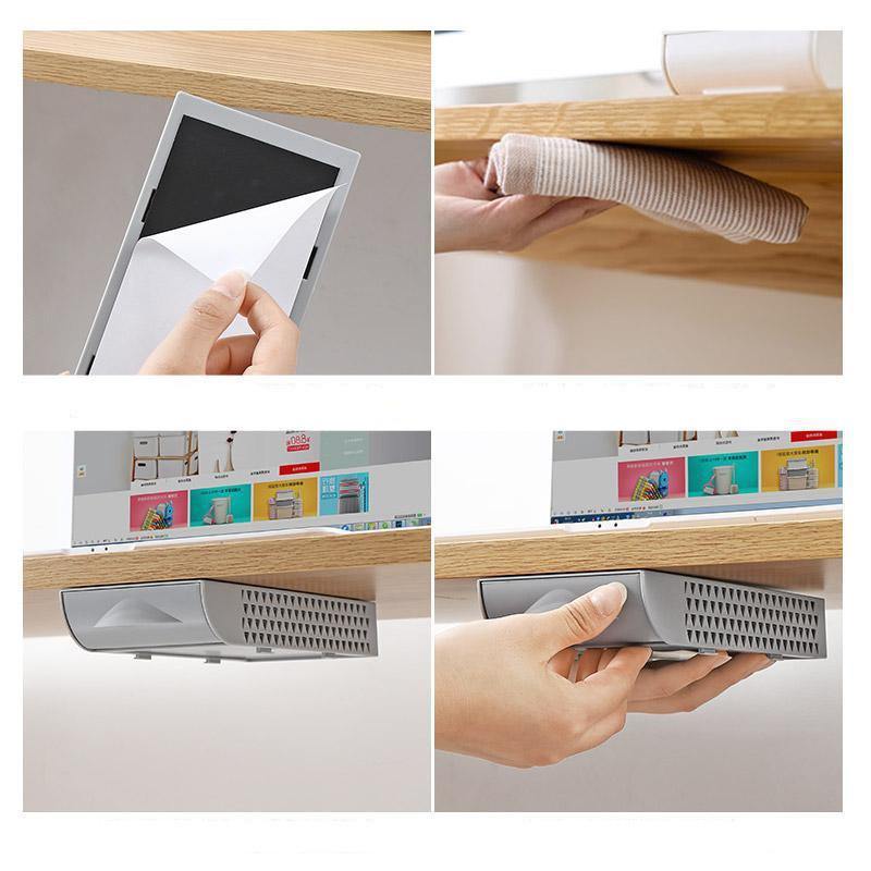 Stackable Hidden Office Drawer Organizer Under Desk Pen Holder Home Office Stationery Box Space Save - MRSLM