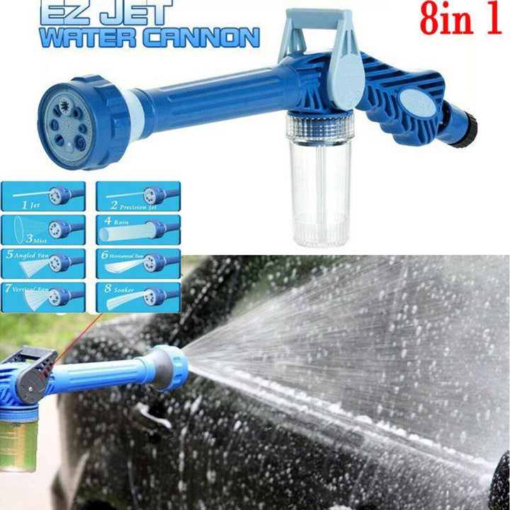 8 in 1 EZ Jet Water Cannon Dispenser Pump Spray Gun Car Washer (Blue) - MRSLM