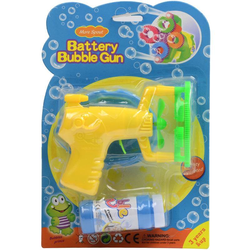 Electric Automatic Bubble Blower Maker Machine Gun with Mini Fan Kids Outdoor Sports Educational Toys - MRSLM