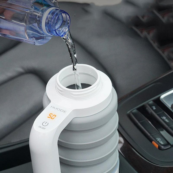 Car Folding Electric Heating Kettle Car Kettle Kettle Water Heater 12V Car Portable - MRSLM