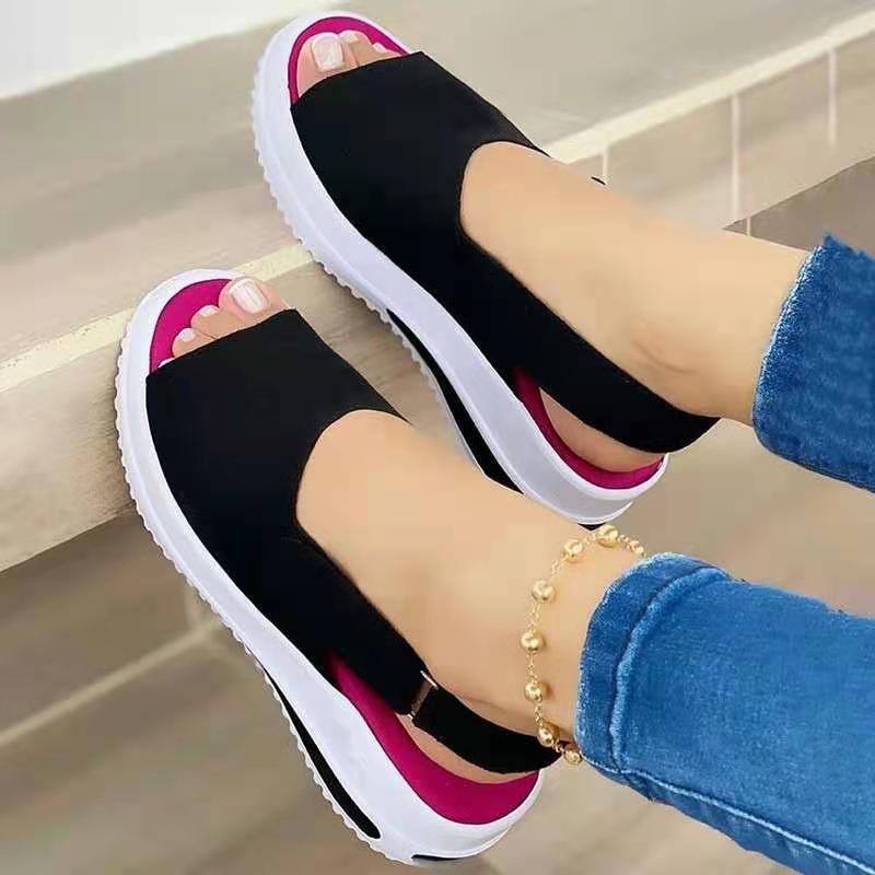 Velcro Casual Summer Women Sandals Fish Mouth Sandals - MRSLM