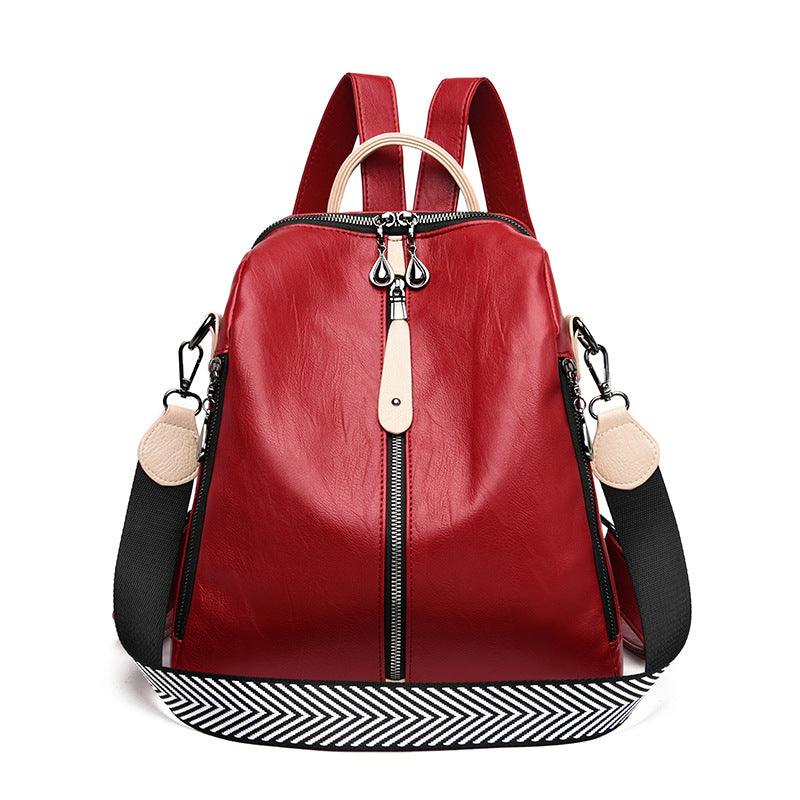 New Women Backpacks Soft Leather Backpack Fashion - MRSLM