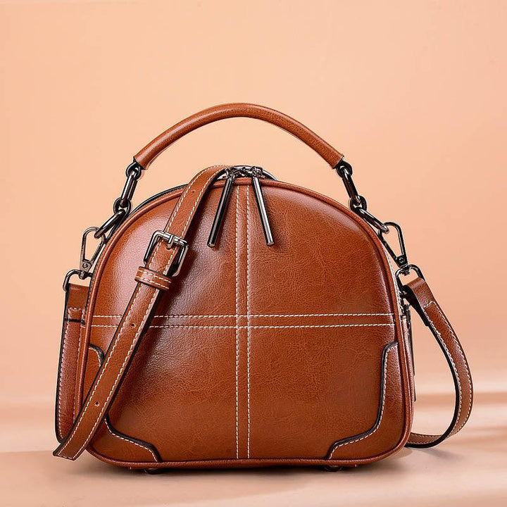 Fashion Simple Portable Leather Handbags - MRSLM