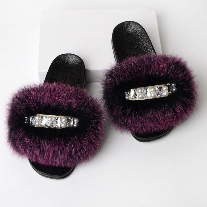 Fashion Simple Ladies Wool Slippers - MRSLM