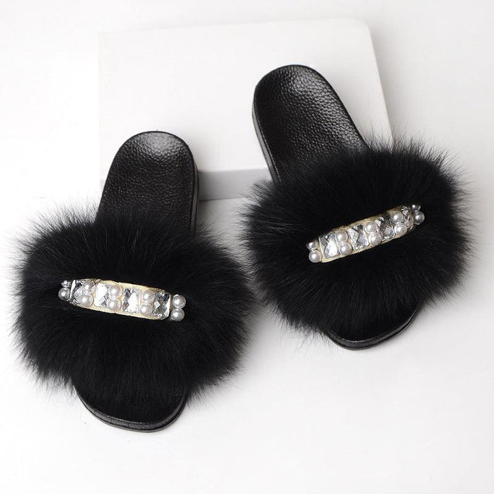 Fashion Simple Ladies Wool Slippers - MRSLM