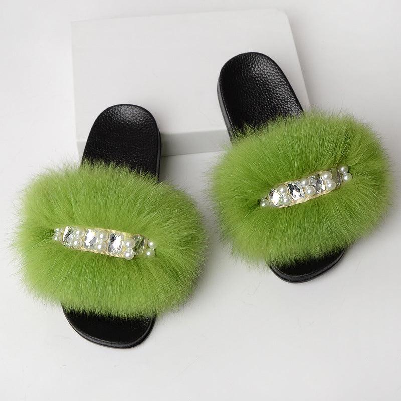 Fashion Simple Ladies Wool Slippers - MRSLM