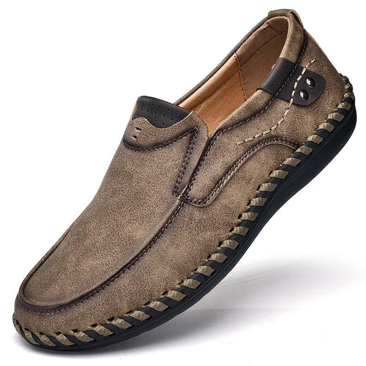 Men's Casual Leather Shoes British Retro Plus Size - MRSLM