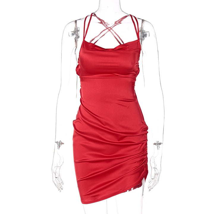 Women's Sleeveless Satin Dress