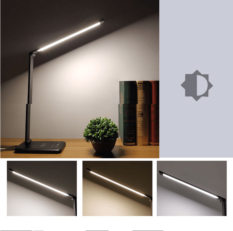 Wireless Charging LED Table Desk Lamp with Auto Timer Function Eye Protect Read Light - MRSLM