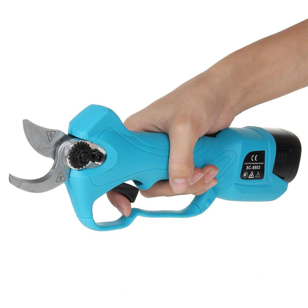 28mm Rechargeable Electric Pruning Scissors Branch Cutter Garden Tool - MRSLM