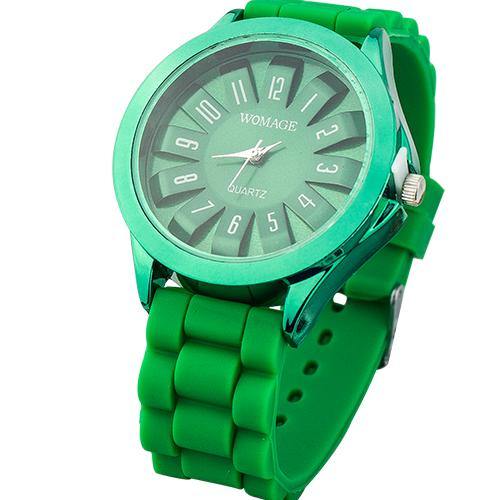 Unisex Fashion Silicone Strap Arabic Numerals Quartz Sports Jelly Wrist Watch - MRSLM