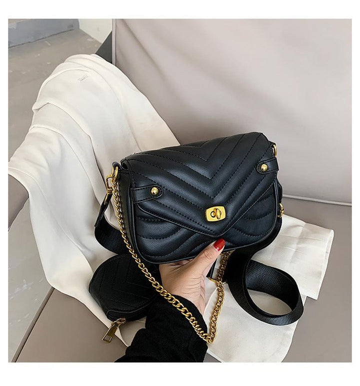 Small Fragrance Style Popular High-End Sense Chain Messenger Bag - MRSLM