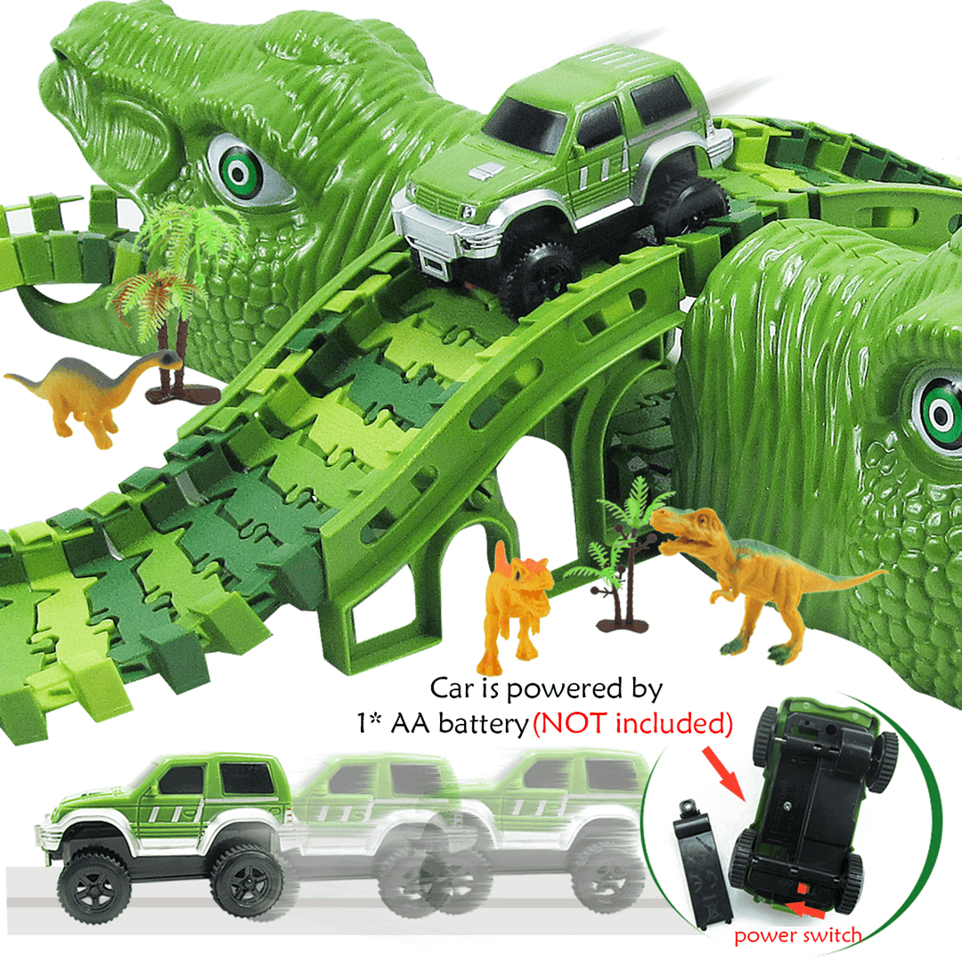 Simulation Dinosaur Assembled Building Blocks DIY Track Electric Off-Road - MRSLM