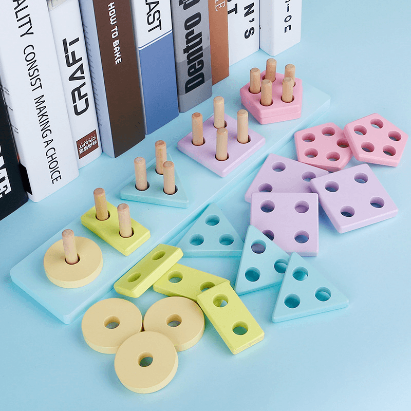 Macaron Wisdom Set of Column Matching Brick Toys - MRSLM