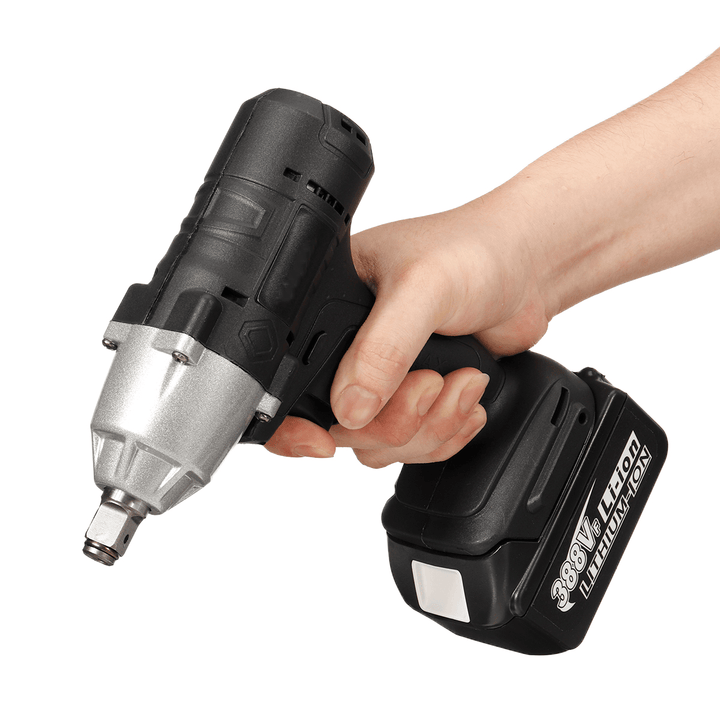 588N.M 1/2'' LED Cordless Electric Impact Wrench Drivers Tool W/ None/1/2 Battery Also for Makita 18V Battery - MRSLM