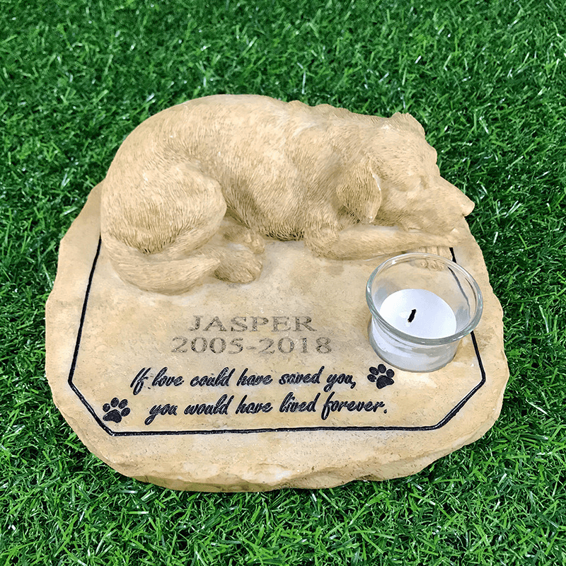 Stones Dog-Memorial-Stones Personalized with Dog-On-The-Top JSYS - MRSLM