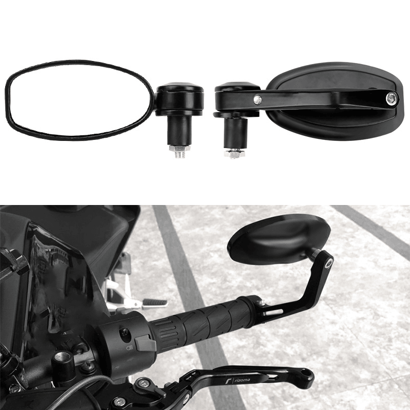 1PC BIKIGHT Aluminum Alloy Bike Handlebar Mirror Adjustable Electric Bike Motorcycle Handle Rear Back Mirror - MRSLM