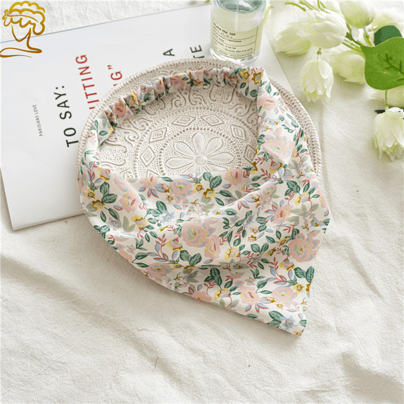 Triangle Scarf Cross-Border Women'S Elastic Band Turban Three-State Hair Accessory - MRSLM