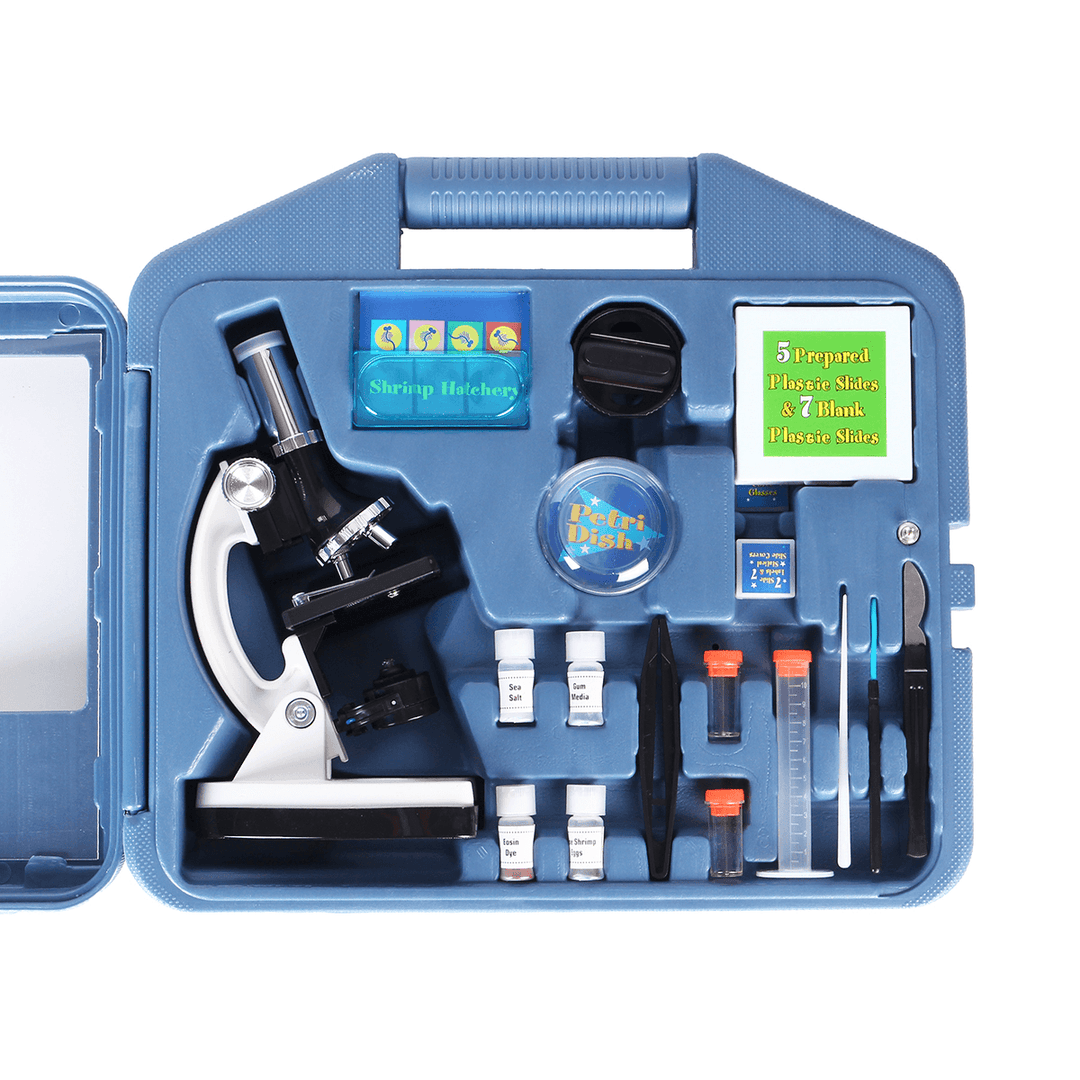 LED Science Microscope Kit for Children 1200X 1200 Scientific Instruments Toy Set for Early Education Accessory Kit - MRSLM