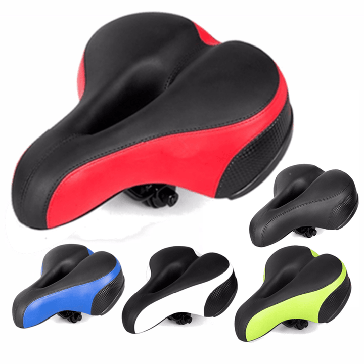 Comfort Bike Saddle Reflective Shockproof Breathable MTB Bicycle Seat Spring Bike Cushion Seat Outdoor Cycling - MRSLM