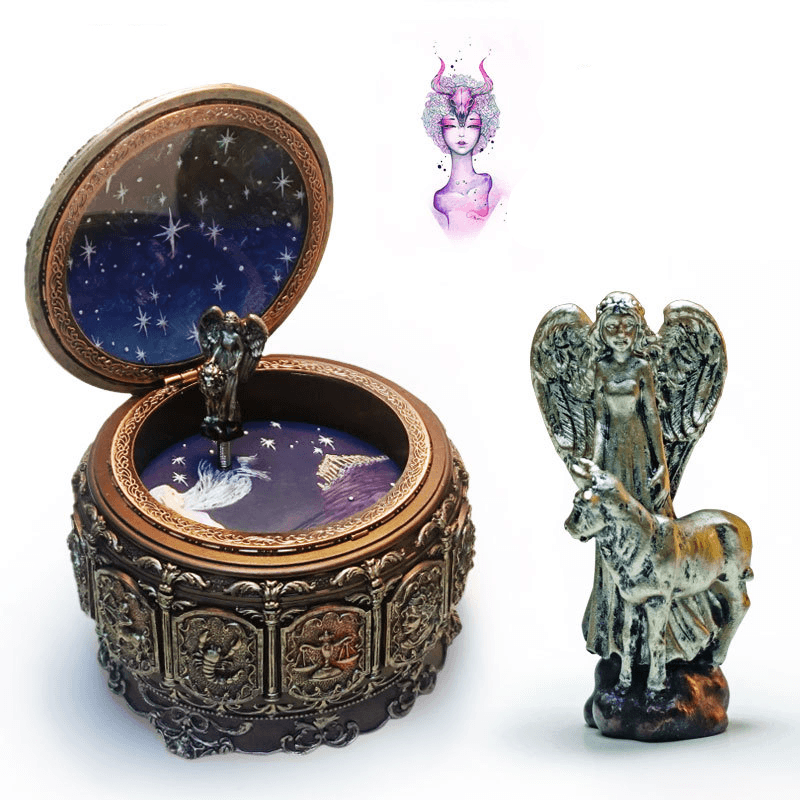 Twelve Constellation Resin Music Box Music Box Crafts Creative Birthday Gift - MRSLM