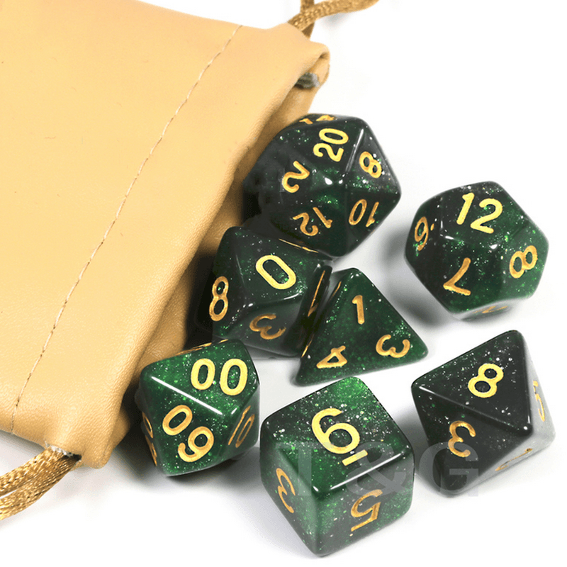 7PCS T&G Creative Universe Galaxy Polyhedral Dices Set for DND Game Desktop Games - MRSLM